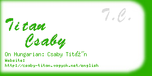 titan csaby business card